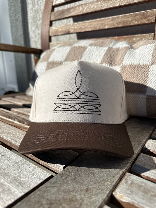 Brown Boot-Stitch Hat